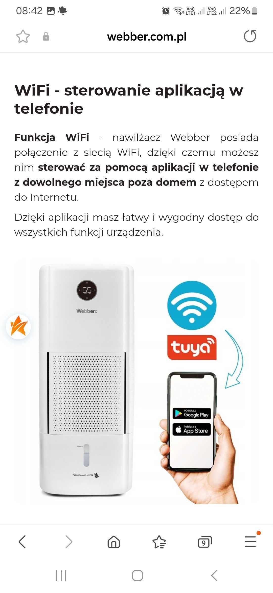 Nawilżacz powietrza Webber HH10001