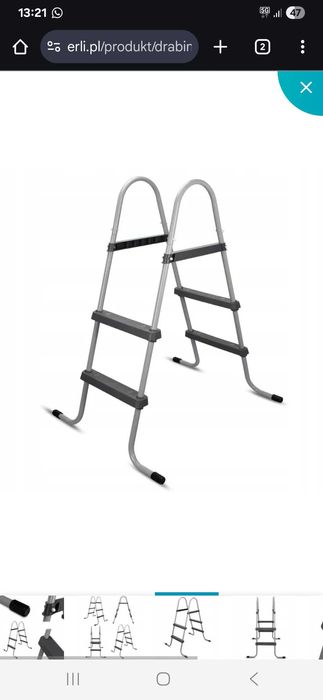 Drabinka do basenu 84cm intex bestway