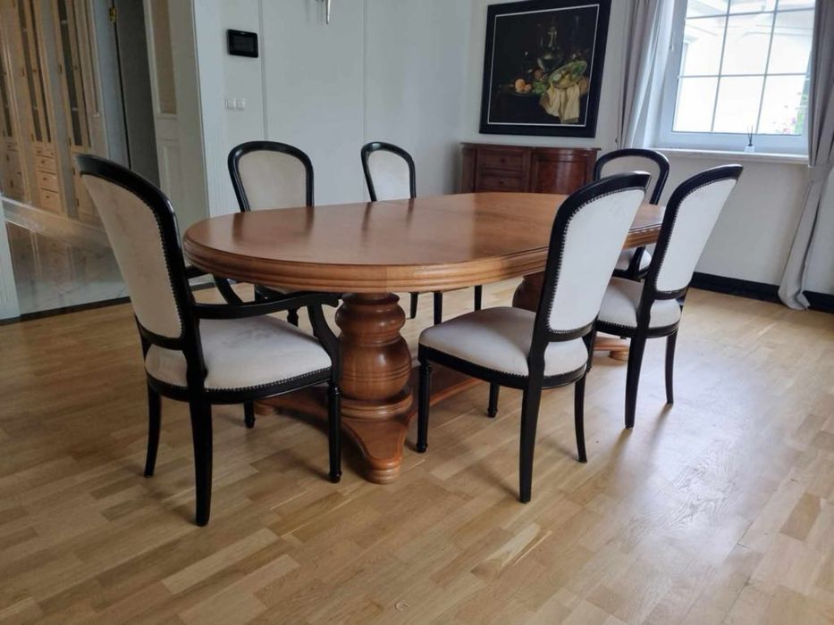 Dębowy stół vintage z drewna litego holenderski meble holenderskie