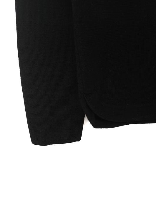 Massimo Dutti wełniany sweter 100% wełna czarny okrągły dekolt