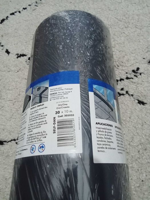 3 Rolos de Fita autoadesiva impermeável 0.3x10 m cinza