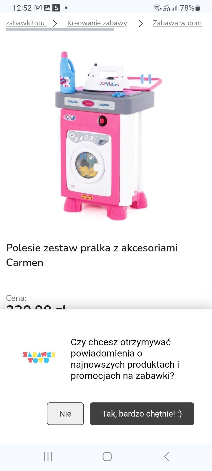 Polesie zestaw pralka z akcesoriami Carmen