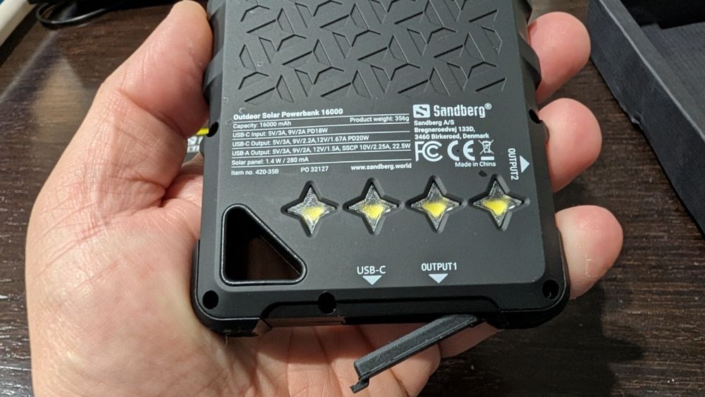 Powerbank Solar 16000 mAh - Sandberg