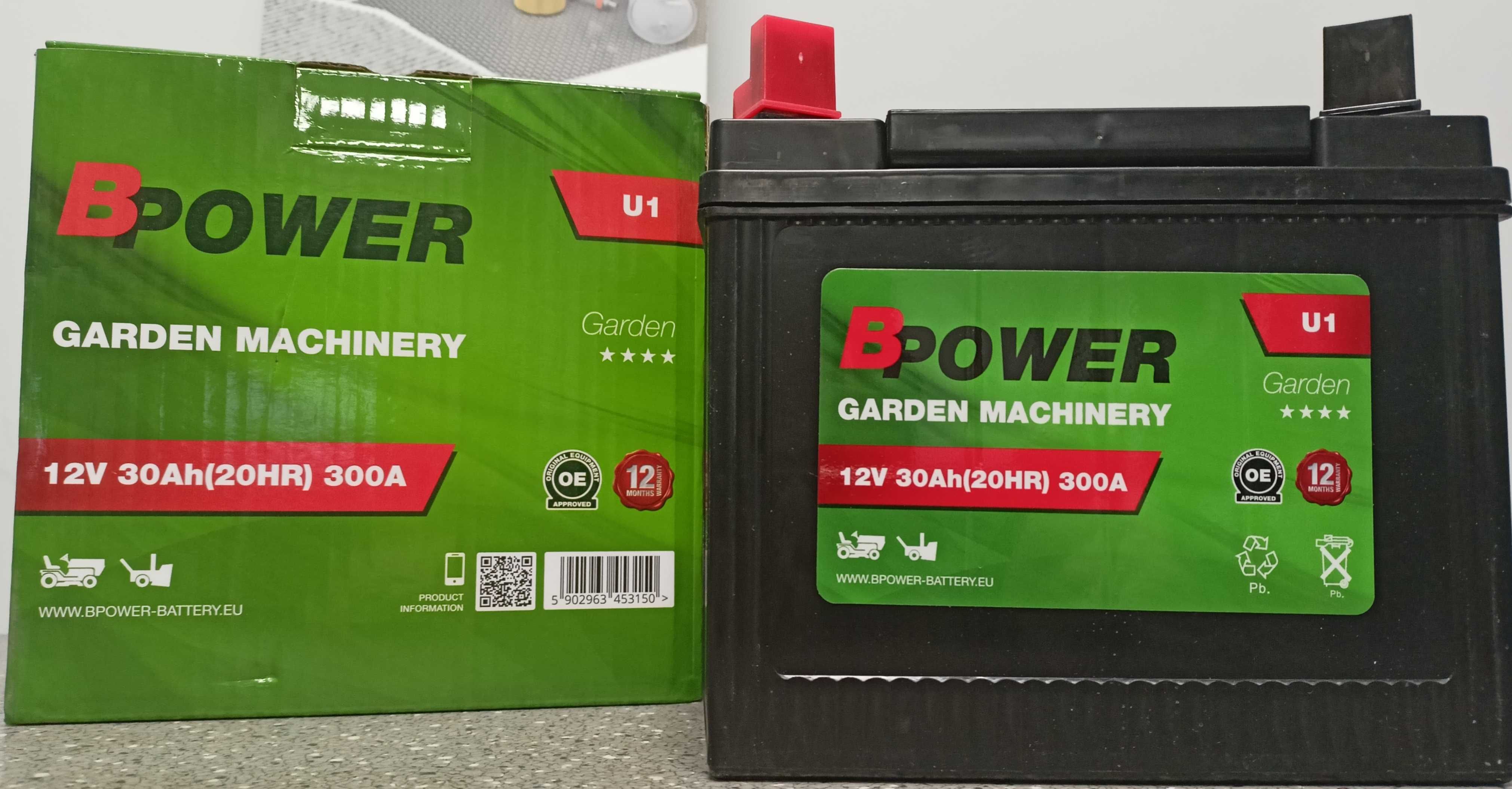 Akumulator BPower Garden U1 12V 30Ah 300A L+ Lewy Plus