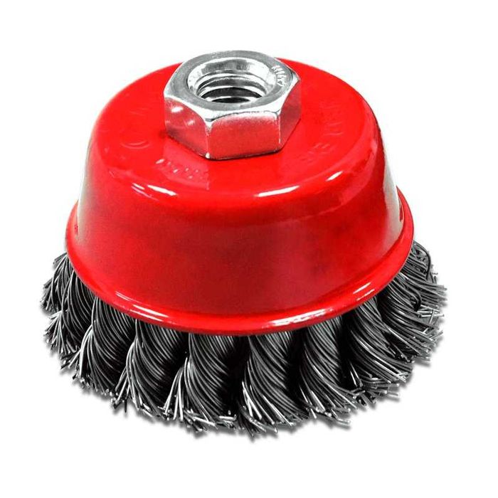 Szczotka druciana czołowa drut pleciony M14 75mm na szlifierkę