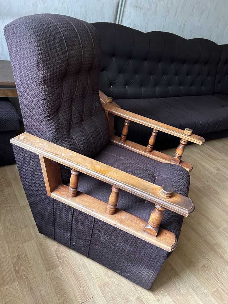Rogówka kanapa z fotelem