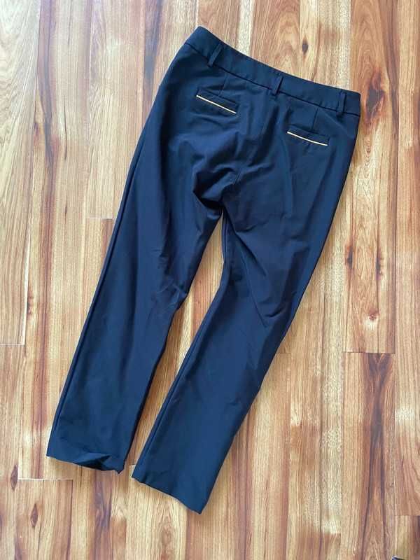 Monnari czarne eleganckie materialowe spodnie cygaretki chinosy 40 38