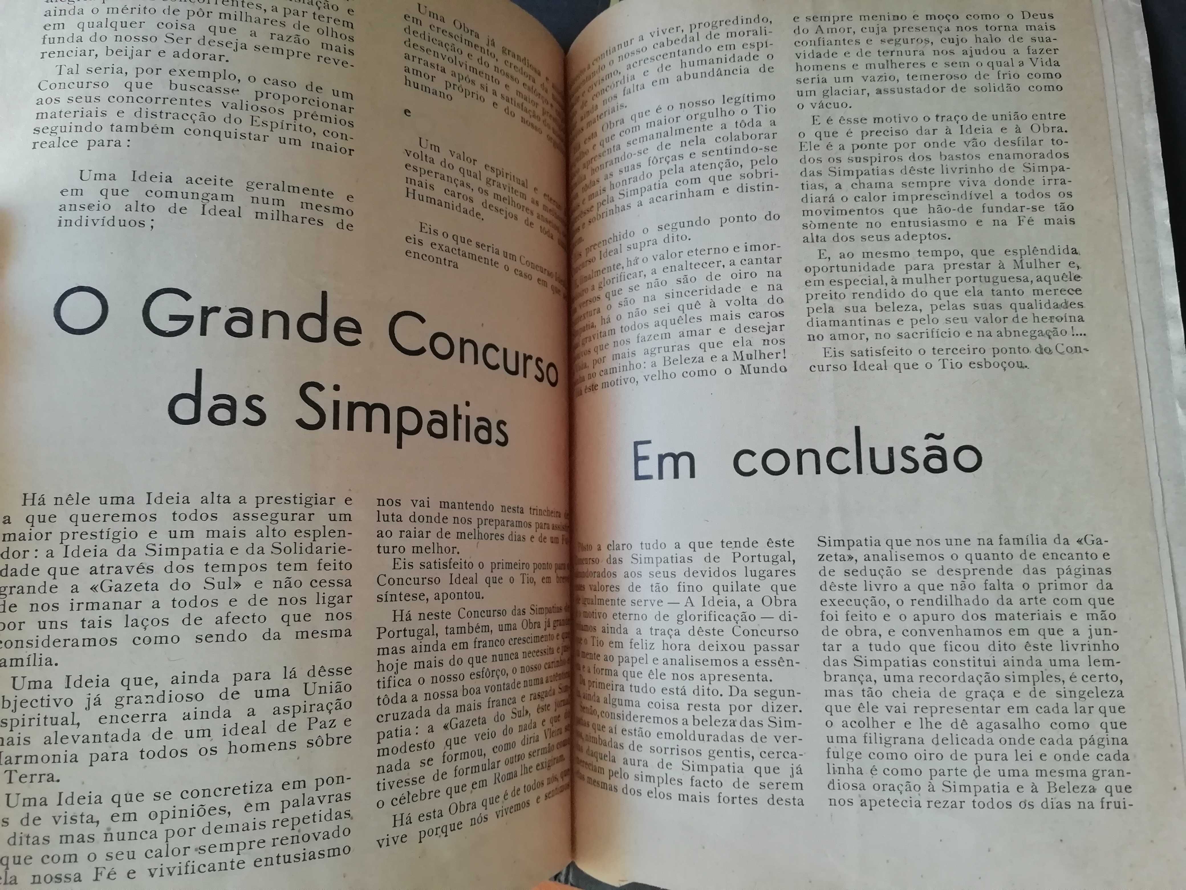 Revista "Simpatias de Portugal" de 1948 - Concurso Tio Rico