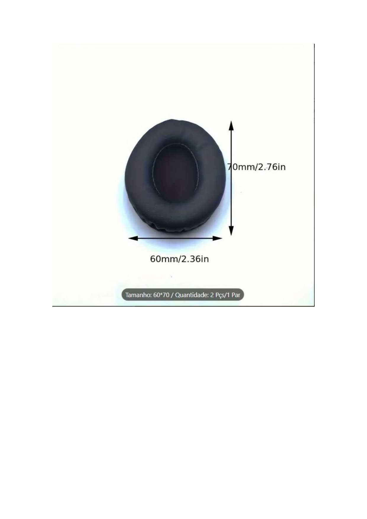 Almofadas para headphones (60x70 mm)