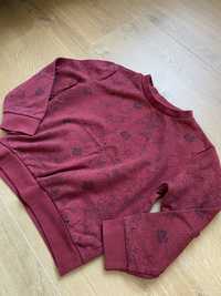 Bordowa bluza w kwiaty Sinsay 110 116