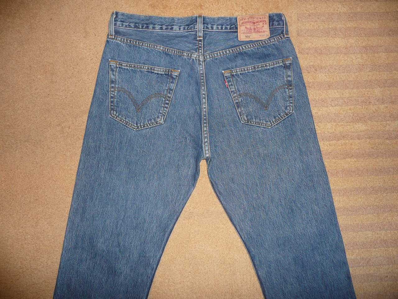 Spodnie dżinsy LEVIS 501 W33/L34=43,5/114cm jeansy