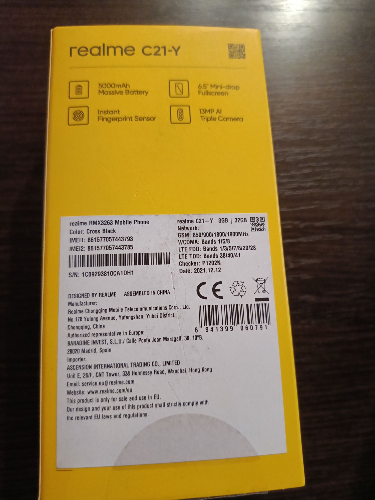 Telefon Realme C21-Y nowy