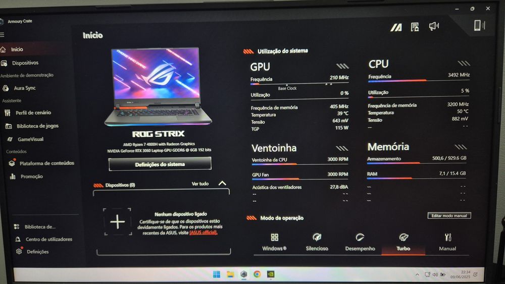 Asus Rog strix G513 + Razer Basilisk wireless