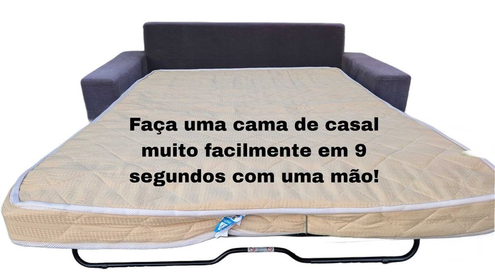 2 sofás de alta qualidade. 1 de casal. 1 triplo (cama casal de dormir)