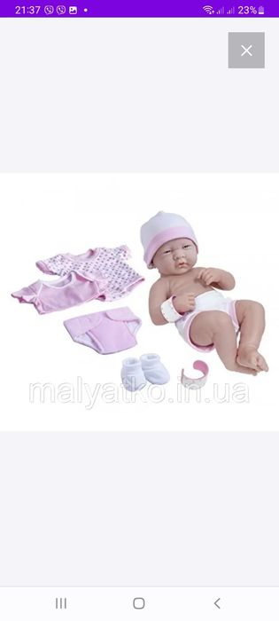 Пупс,кукла Реалістичний пупс La Newborn Nursery 8 Piece Layette Baby D