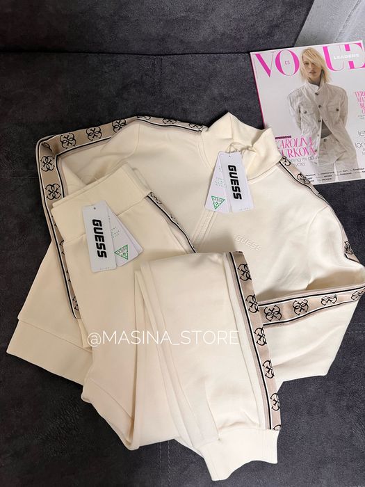 Жіночий костюм спортивний Guess оригінал молочний білий XS 14 16