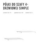 Półka do szafy Simple biała 2szt