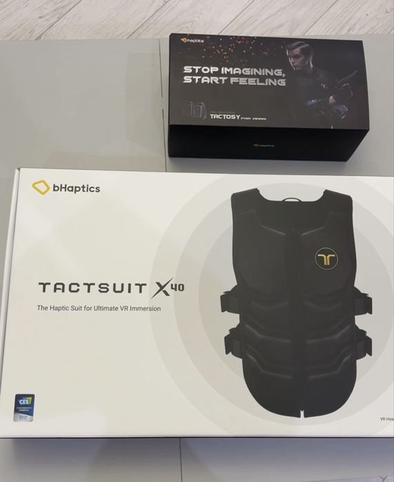 Тактильний жилет bHaptics TactSuit X40 + Тактильные рукава Tactosy