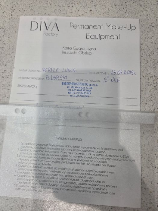 Diva Perfect Liner maszynka do PMU makijażu permanentnego