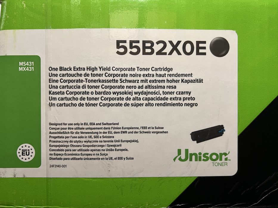 NOWY ORYGINALNY Lexmark 55B2X0E (Black Extra High Yield)