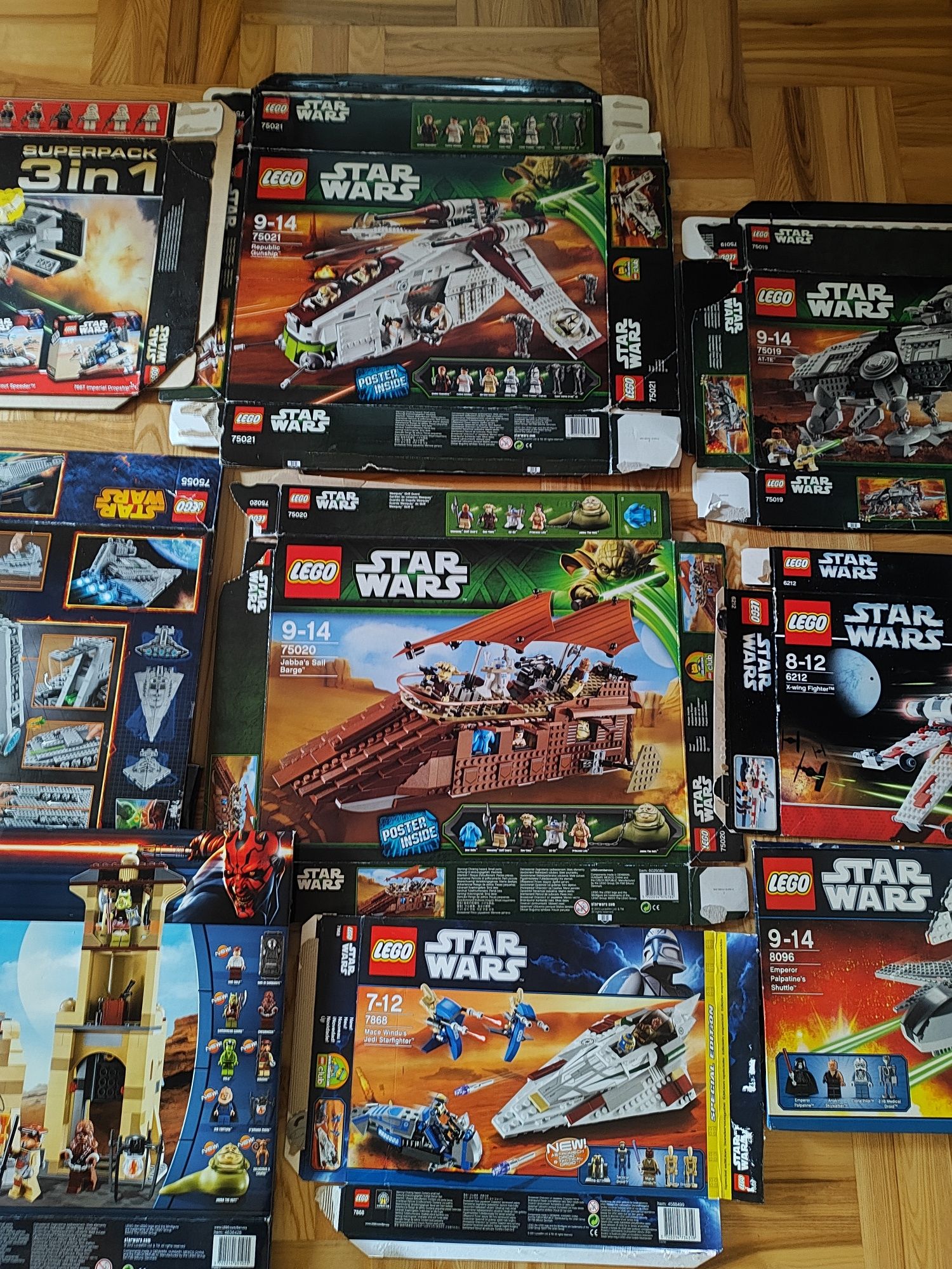 LEGO star wars pudełka 8 sztuk mix