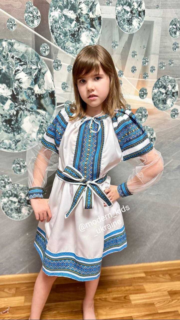 Вишиванка -Плаття на дівчинку Орнамент, сукня вишиванка зріст 116-164