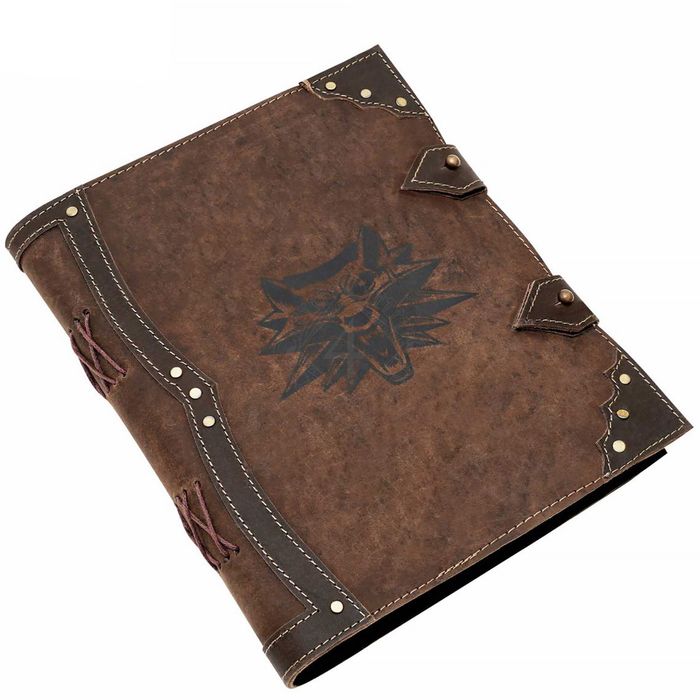 Wiedźmin: Geralt z Rivii Ręcznie robiony skórzany dziennik.