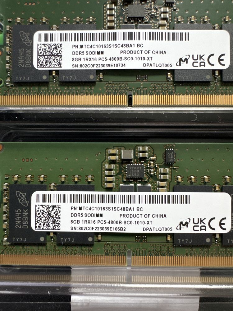 Pamiec do laptopa 16GB DDR5 4800MHz 2x8gb