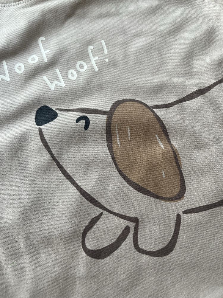 T-shirt z pieskiem 74 cm h&m