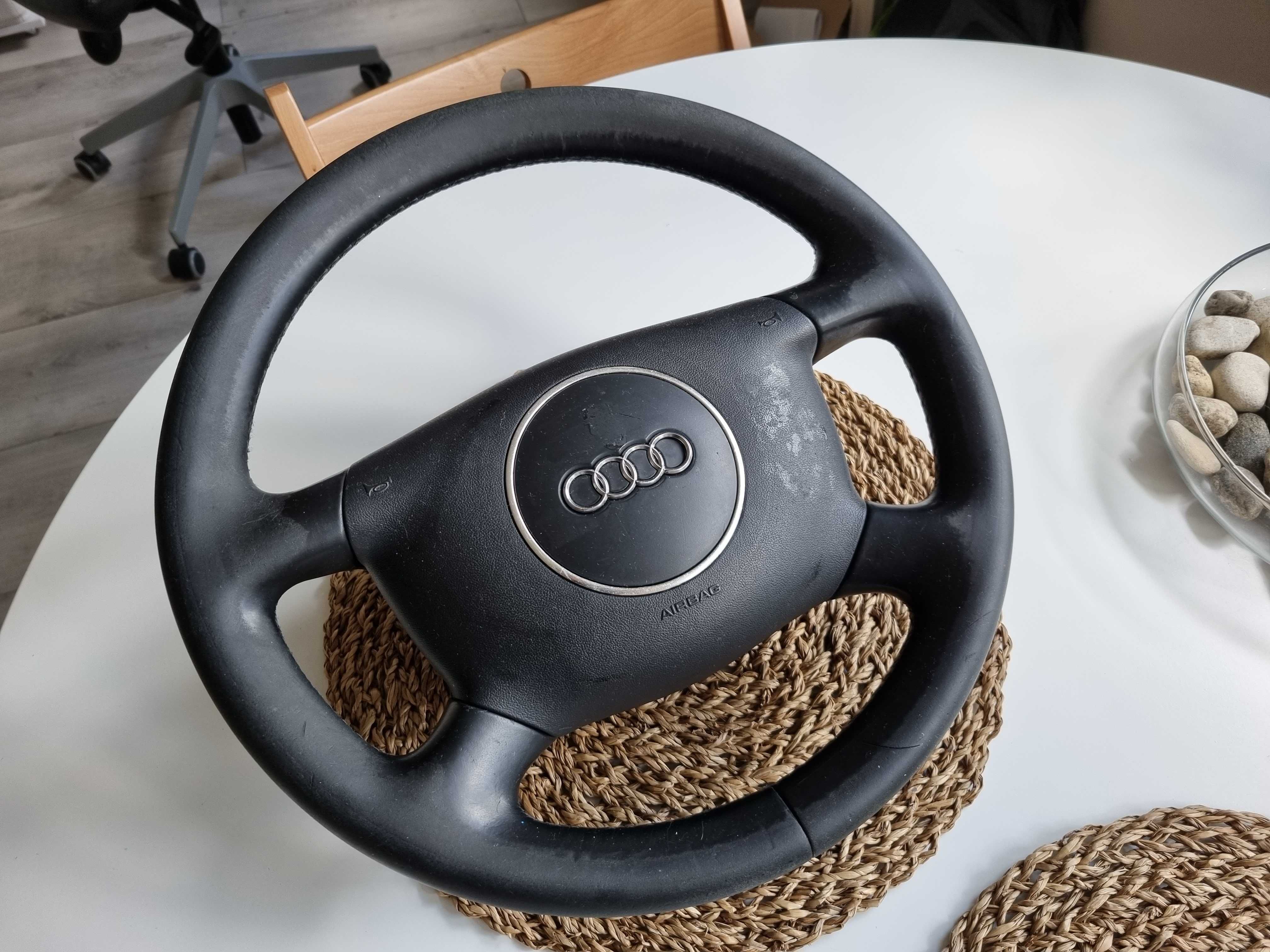 Kierownica + AIRBAG Audi A4 B6 Skóra Czteroramienna