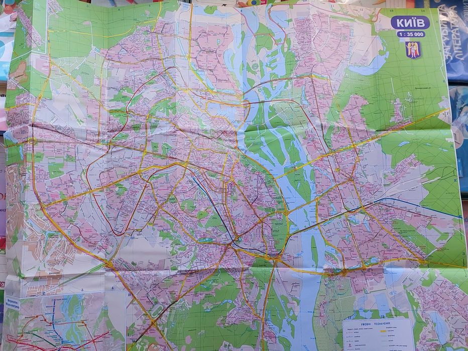 Карта Київ пасажирський транспорт Картографія 2023