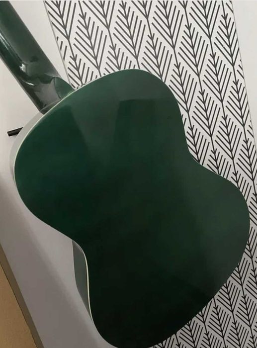 классическая гитара зеленая глянец нейлон струны