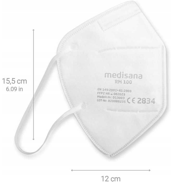 10x Maseczka ochronna Medisana RM 100 FFP2 / KN 95