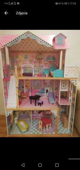 domek dla lalek duży drewniany z windą kid kraft annabell