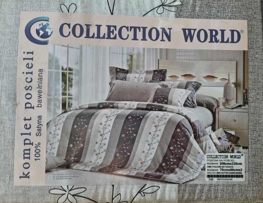 Pościel 200x220 cm Collection World 100% satyna bawełniana NOWA