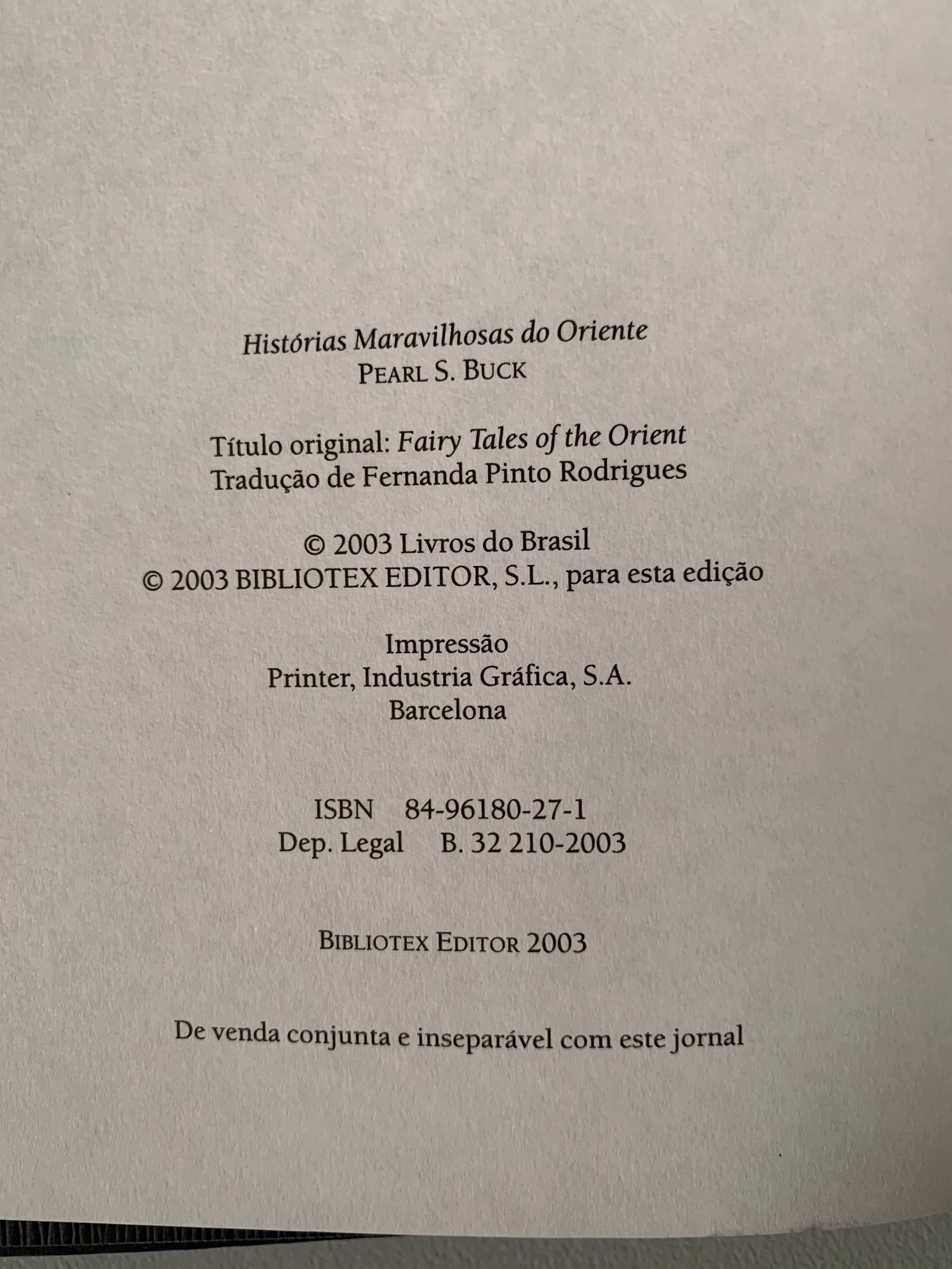 Histórias Maravilhosas do Oriente, de Pearl S. Buck