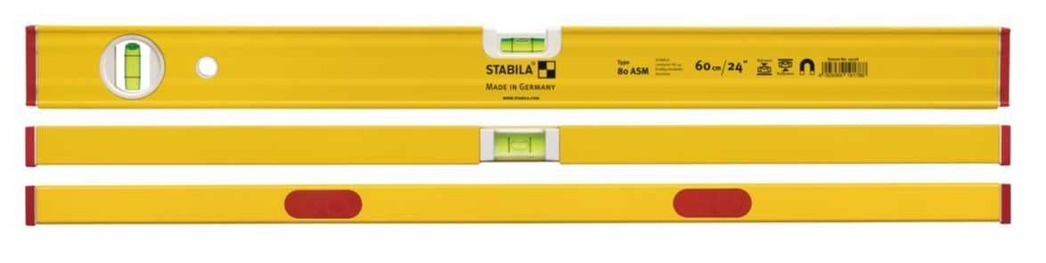 Набір магнітних рівнів Stabila Pro Set 80ASM  3шт. 30см, 60см та 120см