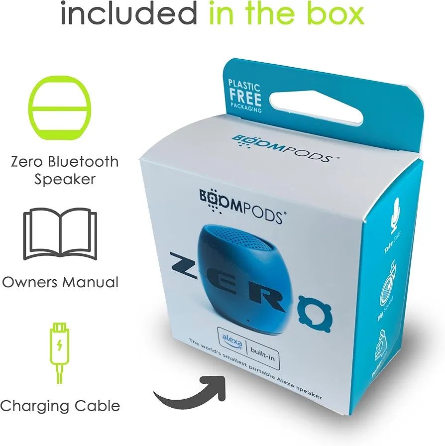 Mini głośnik najmniejsza alexa boompods zero bluetooth