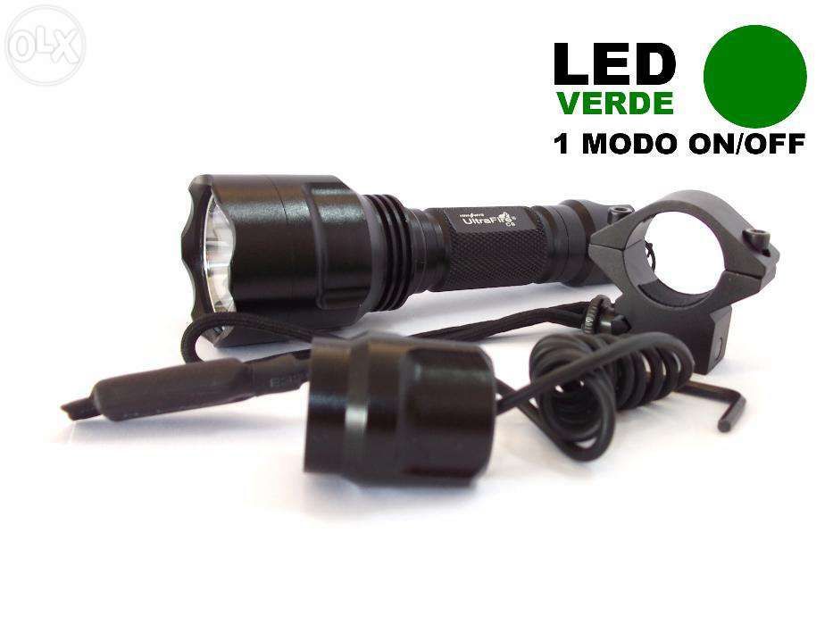 Kit caça p/ arma - lanterna LED CREE Q5 VERDE - 1 MODO