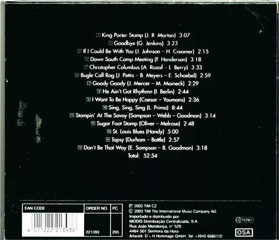 Benny Goodman- THE BEST OF CD + MINT - 2003