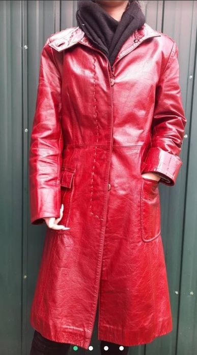 Плащ пальто кожа натуральная