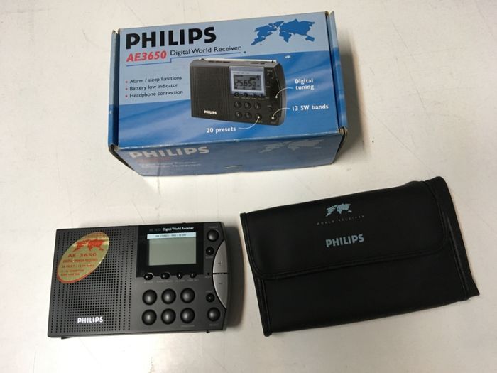 Philips Ae 3650 Digital World Receiver Radio Vintage Sw1 Sw2 Fm Mw