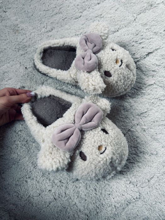 Kapcie baranek miś kremowe beż ocieplane domowr 36/37 new butik tumblr