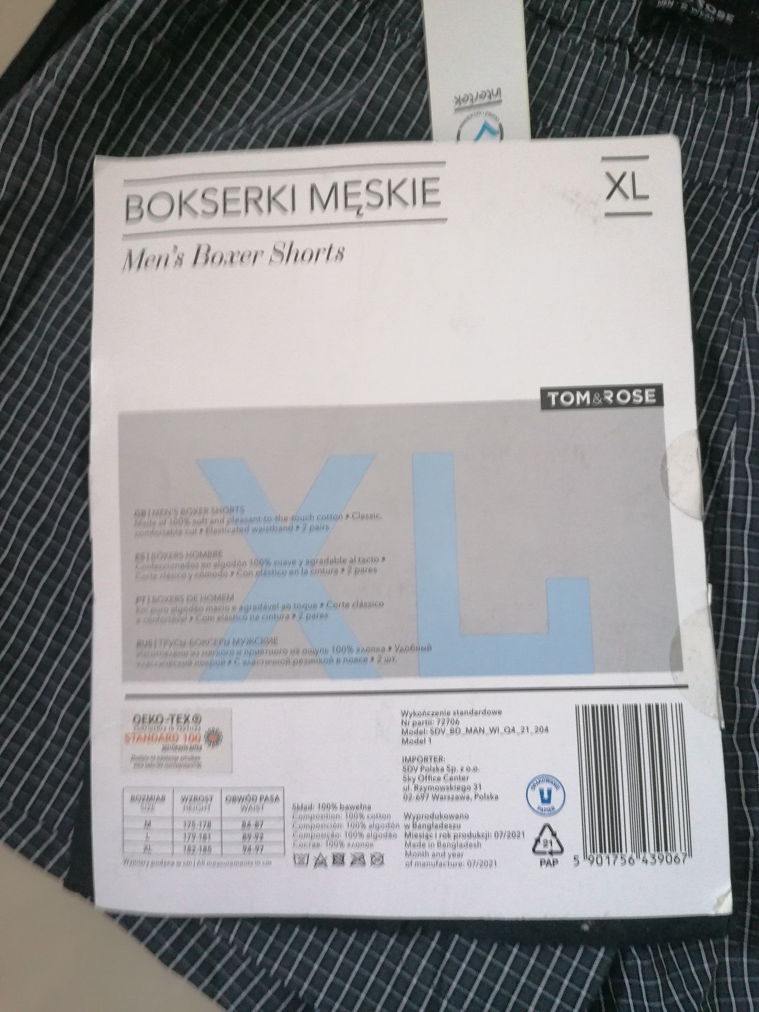 Bokserki męskie 4 szt XL