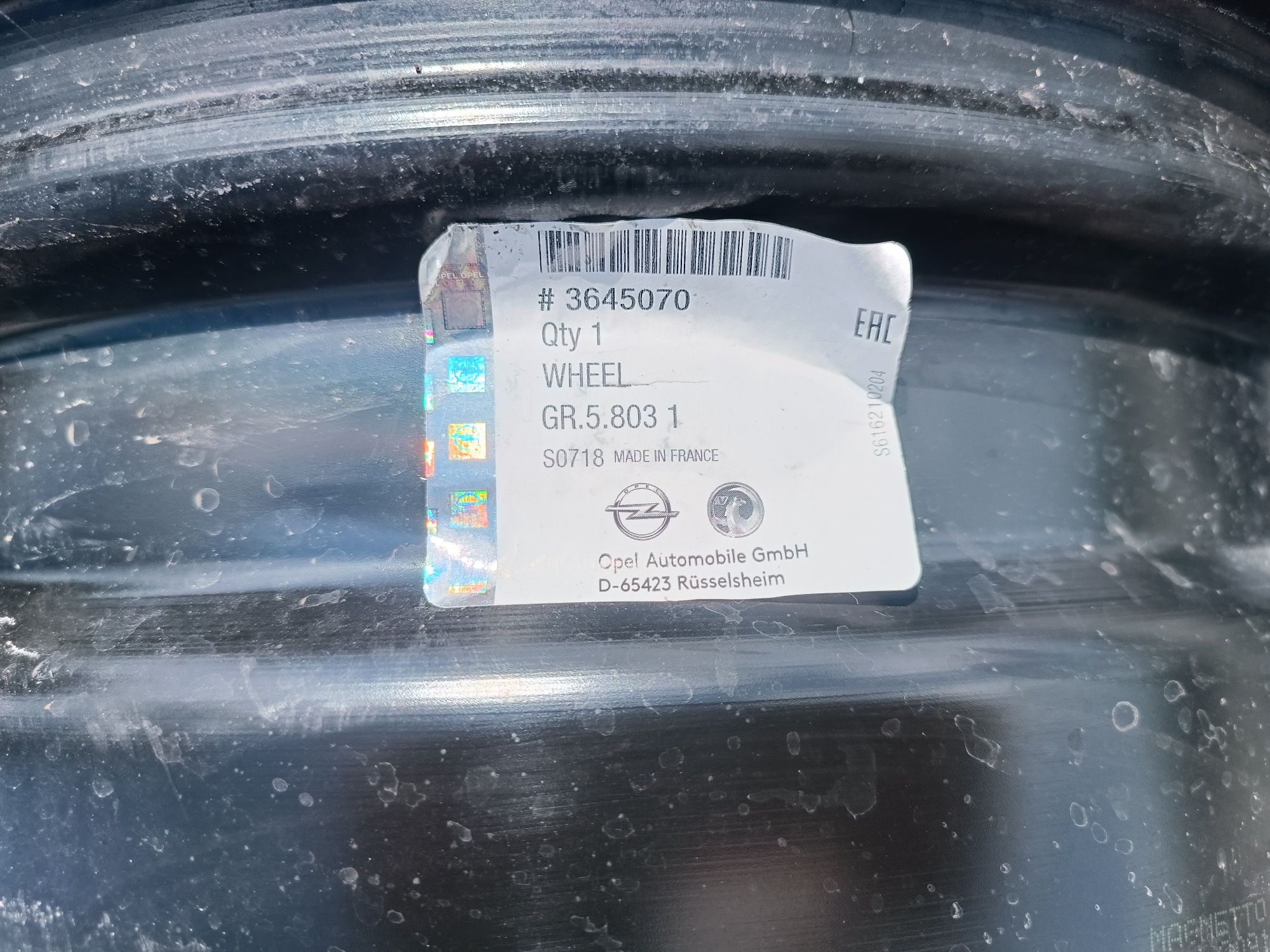 Felgi stalowe Opel Grandland X 5x108 ET44 7J16