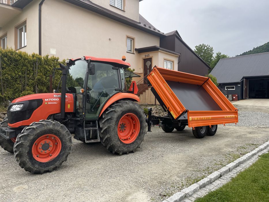 Przyczepa Tandem jednoosiowa wywrotka kiper 3 strony transport gratis