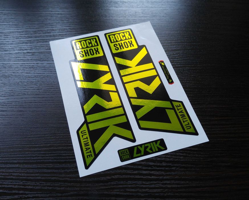 Наклейки для вилка Rock shox Lyrik. Разных годов.