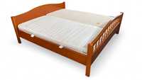 Eleganckie łóżko stylowe podwójne 180x190 z materacami