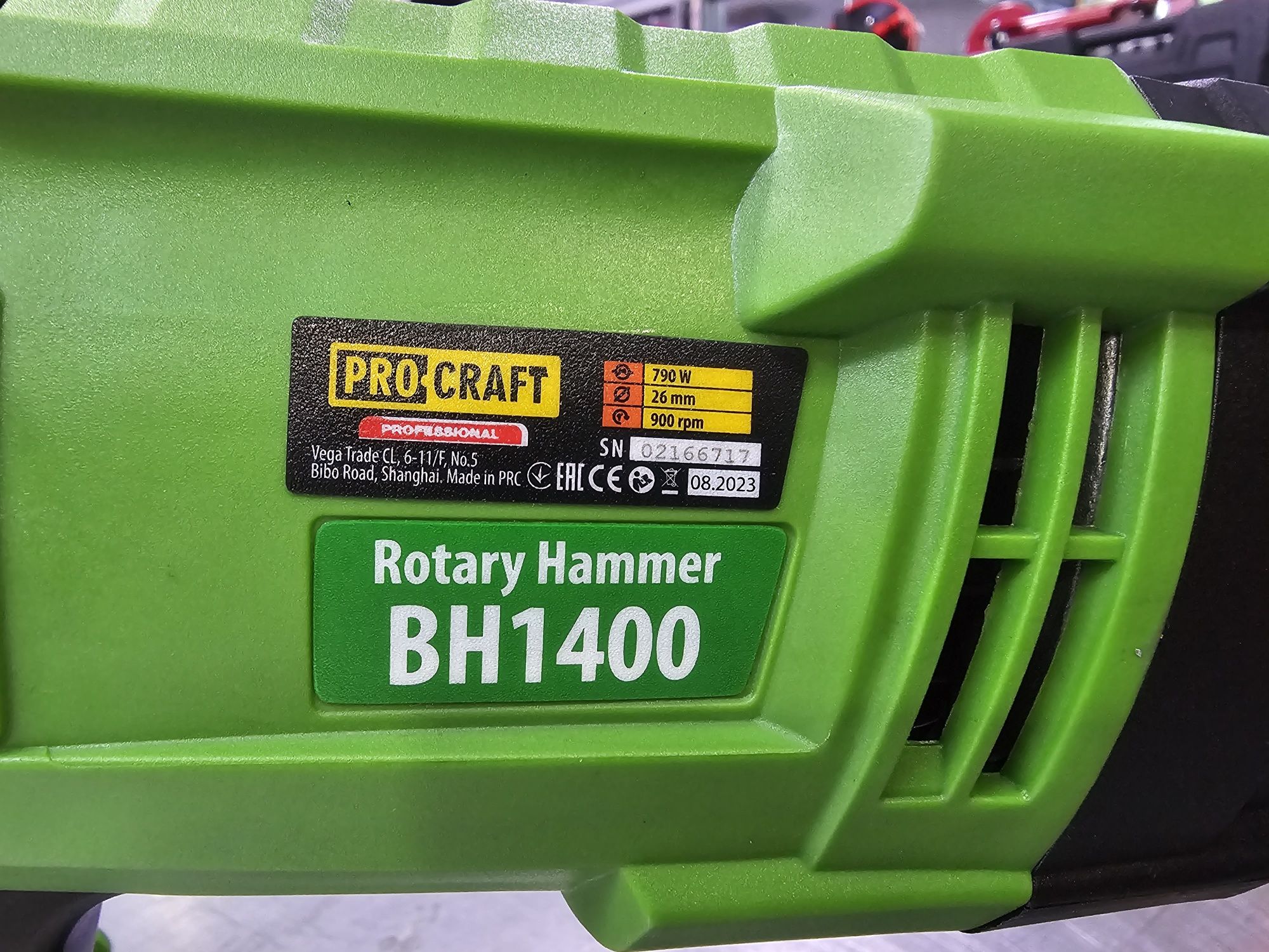 Комплект Перфоратор ProCraft BH-1400 3Дж +Буры Зубило Пика Кейс Новый