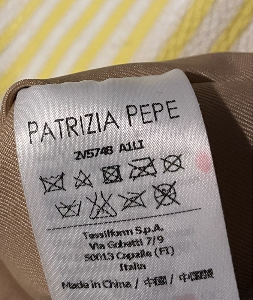 Patrizia Pepe torebka żółto-biała